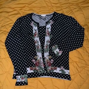 Black and white polkadotted set